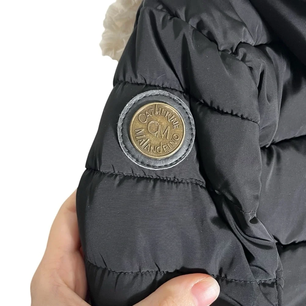 CATHERINE MALANDRINO‎ Girls Puffer Coat with Faux Fur Trim